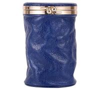 Jiklophg Bolsa de Almacenamiento de Lápiz Labial de Portátil con Espejo Perfume Organizador de Joyas Bolsillo Mini Bolsa de Cosméticos Azul