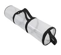 Jiklophg Bolsa de almacenamiento de papel de regalo de Navidad duradera -Organizador de papel de regalo de Navidad Asas de transporte sencillas Bolsa de PVC transparente Blanco