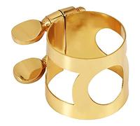 Jiklophg Liga Saxofón Ligación Saxofón Metal Accesorios para la boca (dorado)
