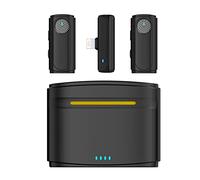 Jiklophg Micrófono Corbata Mini -Cravate Portátil Doble Canal Audio Vídeo Grabación de voz para audio en vivo,B