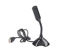 Jiklophg - Micrófono USB para ordenador portátil, micrófono de voz de alta sensibilidad, mini estudio, soporte de micrófono de voz con soporte para PC, color negro