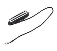 Jiklophg Pastillas Humbucker de doble riel caliente para guitarra eléctrica , cuerpo plateado con rieles negros