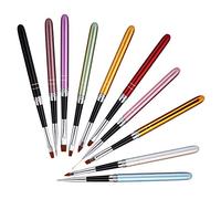 Jiklophg Pinceles para UñAs, de BolíGrafos de Pintura de Punta, Puntas para UñAs Adecuadas para Herramientas de Uso en el Hogar y el SalóN, 10 Piezas