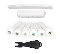 Jiklophg Tuerca de Sillín de Puente de Hueso de Guitarra Acústica con 6 Piezas de Pequeños Pines de Puente de Guitarra de Lunares de Aulón (Puente de Hueso y Pasadores de Hueso)