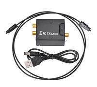 Jikoiuty Digital a Analog Audio Convertidor Fibra Óptica Toslink Coaxial Señal a R/L Audio Decodificador SPDIF ATV Amplificador