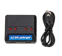 Jikoiuty KY601S Drone 3.7V Lipo Cargador 4 en 1 Lipo Cargador para Hub RC Juguetes Accesorios