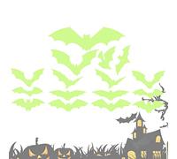 Jildouf Glow Halloween Wall Stickers | Glow in The Dark Eyes Window Sticker - Decoraciones luminosas para murciélagos para fiestas temáticas, calcomanías luminosas de cristal de pared, decoraciones