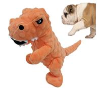 Jildouf Juguete chirriante perro dinosaurio | Cepillo de dientes indestructible para perros juguete para perros con chirridos - Alivio del estrés para masticar juguetes para cachorros de perro