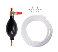 jileijar Bomba de gas de 10 mm, color negro, 12 mm, color blanco, para coche, sifón, tubo de PVC, gasolina, diésel, líquido, bomba manual, accesorio de aceite, bomba de transferencia de agua
