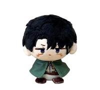 Jilijia Almohada de peluche de anime Levi/Zoe Hans/Eren Jaeger, llavero de peluche suave para decoración de bolsas, regalos coleccionables para fanáticos, 10 cm