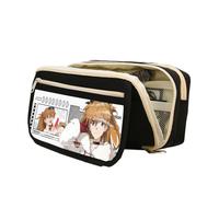 Jilijia Ayanami Rei - Estuche para lápices para niños y niñas, bolsa de gran capacidad para bolígrafos de anime, Asuka Langley Soryu/Nagisa Kaworu, bolsa de papelería con cremallera, regalos escolares