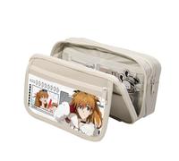 Jilijia Ayanami Rei - Estuche para lápices para niños y niñas, bolsa de gran capacidad para bolígrafos de anime, Asuka Langley Soryu/Nagisa Kaworu, bolsa de papelería con cremallera, regalos escolares