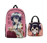 Jilijia Bungo Stray Dogs - Mochila con estampado 3D de Dazai Osamu/Nakajima Atsushi con estampado 3D para laptop, bolsa de viaje para el almuerzo, Izumi Kyouka - Juego de 2 piezas, 47x28cm