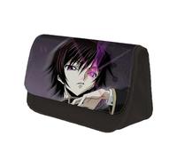 Jilijia Code Geass Lelouch of The Rebellion - Estuche para lápices de anime con doble cremallera, bolsa de papelería de gran capacidad, bolsa de almacenamiento de dibujos animados para adolescentes,