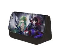 Jilijia Code Geass Lelouch of The Rebellion - Estuche para lápices de anime con doble cremallera, bolsa de papelería de gran capacidad, bolsa de almacenamiento de dibujos animados para adolescentes,