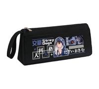 Jilijia Dazai Osamu - Estuche para lápices BSD con figura de anime Nakajima Atsushi Nakahara Chuuya, bolsa multifuncional impresa, bolsa de papelería para adolescentes, estudiantes, regalos de