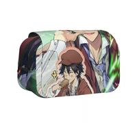 Jilijia Dazai Osamu - Estuche para lápices de anime BSD con diseño de dibujos animados Nakahara Chuuya/Akutagawa Ryunosuke con impresión 3D, estuche de doble capa con cremallera, gran capacidad, para