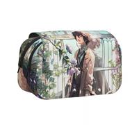 Jilijia Dazai Osamu - Estuche para lápices de anime BSD con diseño de dibujos animados Nakahara Chuuya/Akutagawa Ryunosuke con impresión 3D, estuche de doble capa con cremallera, gran capacidad, para