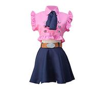 Jilijia Elizabeth The Seven Deadly Sins - Disfraz de criada rosa para Halloween, anime, manga cosplay, vestido blanco