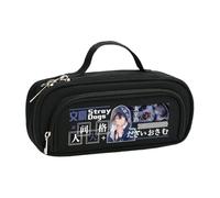 Jilijia Estuche para lápices de anime Dazai Osamu Nakahara Chuuya, bolsa para bolígrafos BSD con estampado de dibujos animados, bolsa para adolescentes, con cremallera, gran capacidad, para