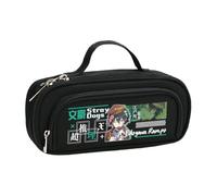 Jilijia Estuche para lápices de anime Dazai Osamu Nakahara Chuuya, bolsa para bolígrafos BSD con estampado de dibujos animados, bolsa para adolescentes, con cremallera, gran capacidad, para