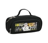 Jilijia Estuche para lápices de anime Dazai Osamu Nakahara Chuuya, bolsa para bolígrafos BSD con estampado de dibujos animados, bolsa para adolescentes, con cremallera, gran capacidad, para