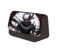 Jilijia Estuche para lápices de Tokyo Ghoul, Kaneki Ken Anime con doble cremallera, bolsa de papelería de gran capacidad, bolsa de almacenamiento de dibujos animados para adolescentes, niños y niñas,