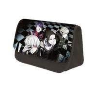 Jilijia Estuche para lápices de Tokyo Ghoul, Kaneki Ken Anime con doble cremallera, bolsa de papelería de gran capacidad, bolsa de almacenamiento de dibujos animados para adolescentes, niños y niñas,