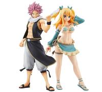 Jilijia Figura de acción de anime Fairy Tail de Natsu Dragneel y Lucy Heartfilia, figura de acción de PVC, figura de dibujos animados, modelo de personaje, decoración, adornos coleccionables, regalo