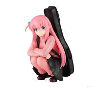 Jilijia Figura de Anime Bocchi The Rock Gotō Hitori en Posición Agachada Modelo de Personaje PVC Versión Q Figura de Acción Coleccionable Regalos 8 cm