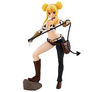 Jilijia Figura de cola de hadas Lucy Heartfilia de pie, versión de Tauro, figura de muñeca Fairy Tail Lucy, modelo estatua de anime, colección de modelos de regalos