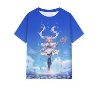 Jilijia Frieren: Beyond Journey's End - Camiseta de manga corta con estampado 3D de Frieren/Helecho/Himmel/Heiter/Stark Camiseta de manga corta holgada, Tipo 1, 150-160