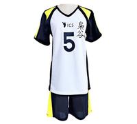 Jilijia Haikyuu - Camiseta de manga corta y pantalones cortos de voleibol de la Academia Fukurodani, Kotaro Bokuto/Akaashi Keiji, conjunto de traje de juego de anime, Fukurodani Academy No.5, 42