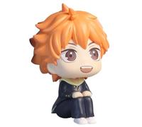 Jilijia Haikyuu!!! Figura de anime Hinata Shoyo y Tobio Kageyama Q Versión Figura de posición sentada Modelo 10,5 cm Decoración de Pastel Regalos para Fans