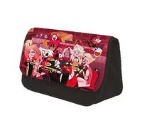 Jilijia Hazbin - Estuche para lápices de hotel con cremallera, Alastor/Angel Dust, estuche de lápices de gran capacidad, organizador de papelería, caja de lápices para estudiantes escolares, niños y