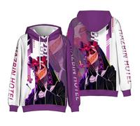 Jilijia Hazbin Hotel - Sudadera con capucha para niños, diseño de anime con impresión digital en 3D, diseño de Alastor/Angel Dust Cosplay de manga larga para niños y niñas, Tipo 11, 160