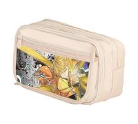 Jilijia Kamado Tanjiro - Estuche para lápices Kochou Shinobu Tomioka Giyuu con estampado de anime, bolsa grande de papelería para niños, niñas, adolescentes, suministros escolares, Tipo 33, 21*8*13cm