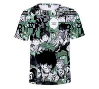 Jilijia MHA Anime Role - Camiseta 3D Midoriya Izuku/Bakugou Katsuk/Dabi de dibujos animados, manga corta, camiseta holgada de manga corta, Midoriya Izuku, 50