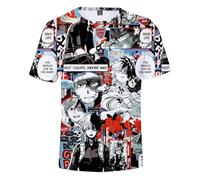 Jilijia MHA Anime Role - Camiseta 3D Midoriya Izuku/Bakugou Katsuk/Dabi de dibujos animados, manga corta, camiseta holgada de manga corta, Todoroki Shouto, 4XL