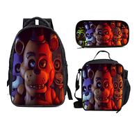 Jilijia Mochila de anime de gran capacidad, juego de 3 piezas con estampado 3D de dibujos animados, mochilas de hombro, estuche para lápices y bolsa cruzada, kit para estudiantes de regreso a clases