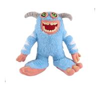 Jilijia My Singing Monsters - Muñeco de peluche de anime, color azul, monstruo de boca grande, monstruo de nieve blanca, linda almohada suave para decoración del hogar