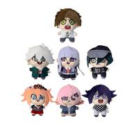 Jilijia Nagito Komaeda - Colgante de felpa de 10 cm, relleno de algodón PP de anime, figura de felpa de estilo lindo para coche, hogar, dormitorio, adornos decorativos (7 piezas)