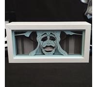 Jilijia Sung Jin Woo Luz Nocturna Anime 3D Caja de Luz de Papel Tallado Lámpara de Mesa de Papel Tallado de Personaje Anime Luz LED Decoración de Dormitorio Regalo Creativo