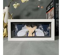 Jilijia Sung Jin Woo Luz nocturna Anime 3D Papercut caja de luz anime, personaje de anime, tallado en papel, lámpara de mesa, luz LED, decoración de dormitorio, regalo creativo