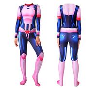 Jilijia Uraraka - Disfraz de Ochako para cosplay de anime MHA, uniforme de batalla con estampado 3D, overol para Halloween
