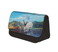 Jilijia Violet Evergarden - Estuche para lápices de anime con doble cremallera, bolsa de papelería de gran capacidad, bolsa de almacenamiento de dibujos animados para adolescentes, niños y niñas, Tipo