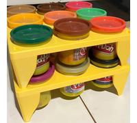 JILINWEI Organizador apilable para Play-Doh, cada caja de almacenamiento tiene capacidad para 9 contenedores Play-Doh y se puede apilar