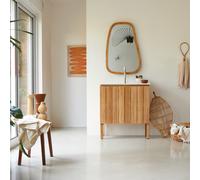 Jill - Mueble de baño de teca maciza y cerámica de 80 cm H 90 x B 82 x T 47 cm