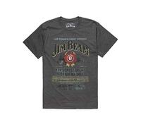 Jim Beam Distressed Label Charcoal Heather Graphic T Shirt - XX-Large