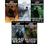 Jim Butcher Dresden Files Series 2 : 5 Books Collection Set (Blood Rites, Dead Beat, Proven Guilty, White Night, Small Favour)